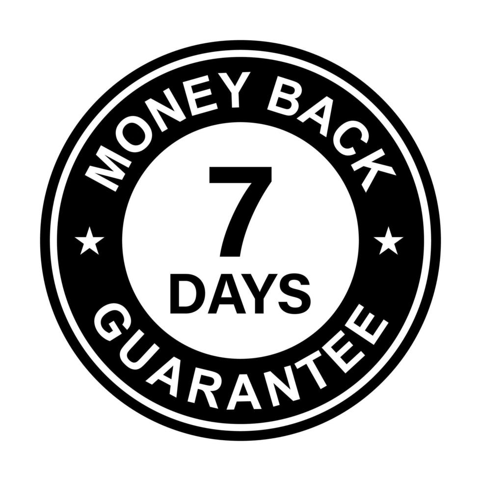 Home 7 days money back warranty icon for graphic design logo website social media mobile app ui illustration vector
